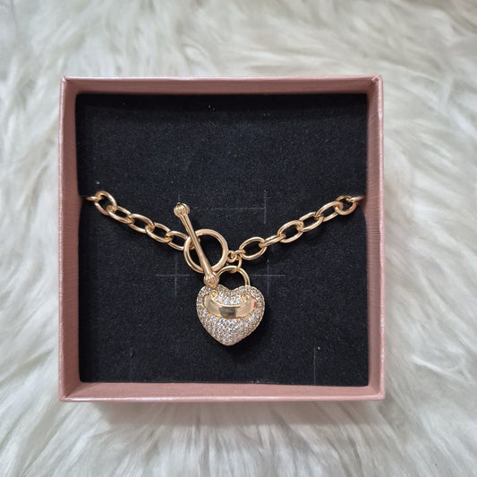 💛 Pulsera Corazón Dorado ✨