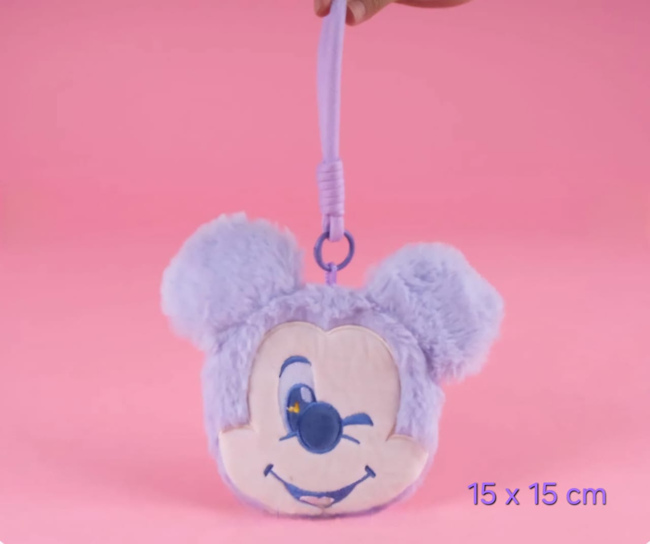 🐭💜 Monedero de Peluche Mickey Mouse 💫