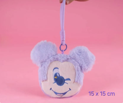 🐭💜 Monedero de Peluche Mickey Mouse 💫