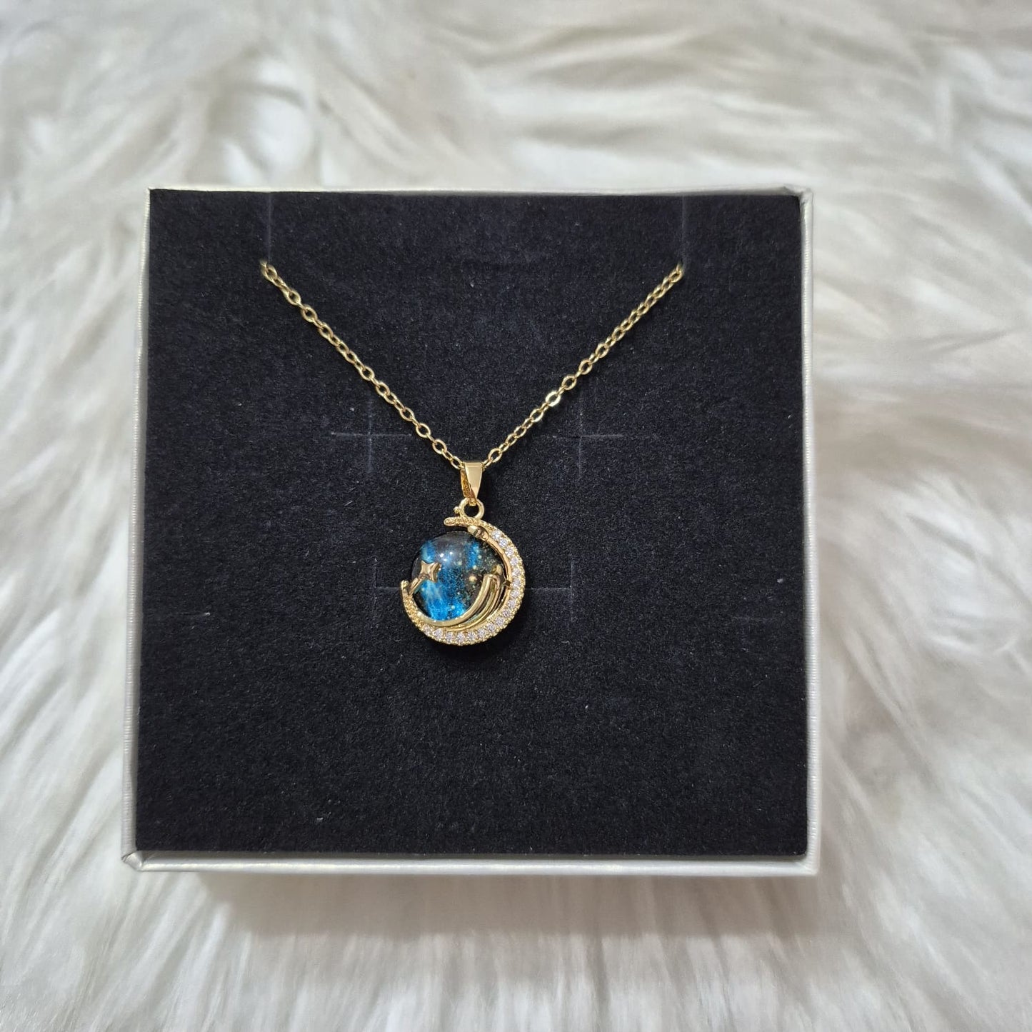 🌌 Collar Ópalo Arcoíris & Estrella Planetaria🌟