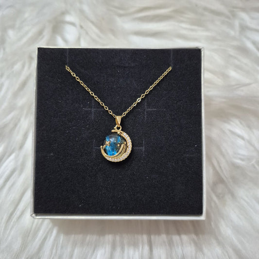 🌌 Collar Ópalo Arcoíris & Estrella Planetaria🌟